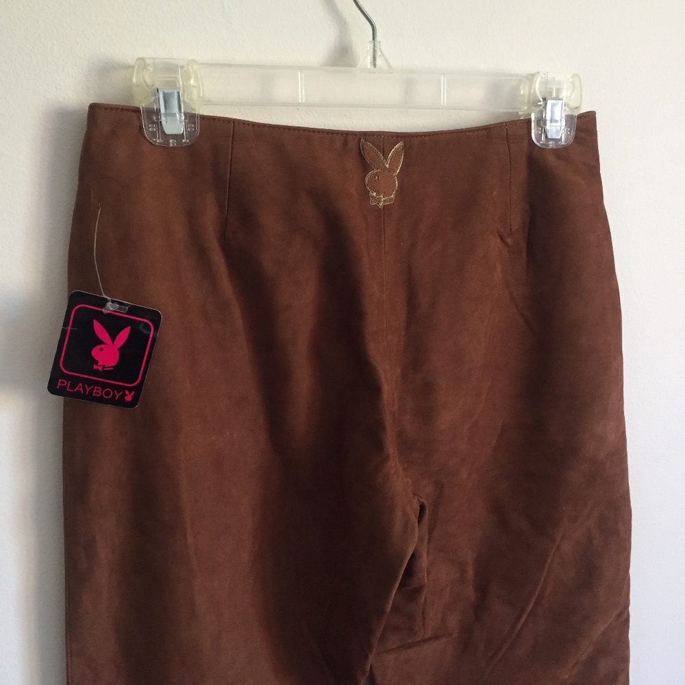 Vintage PLAYBOY Brown Suede Pants NWT - Picture 3 of 9